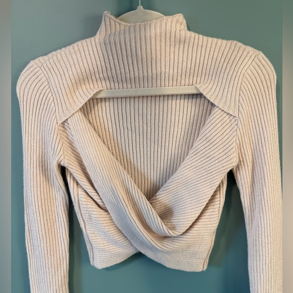 Cross Open Front Sweater